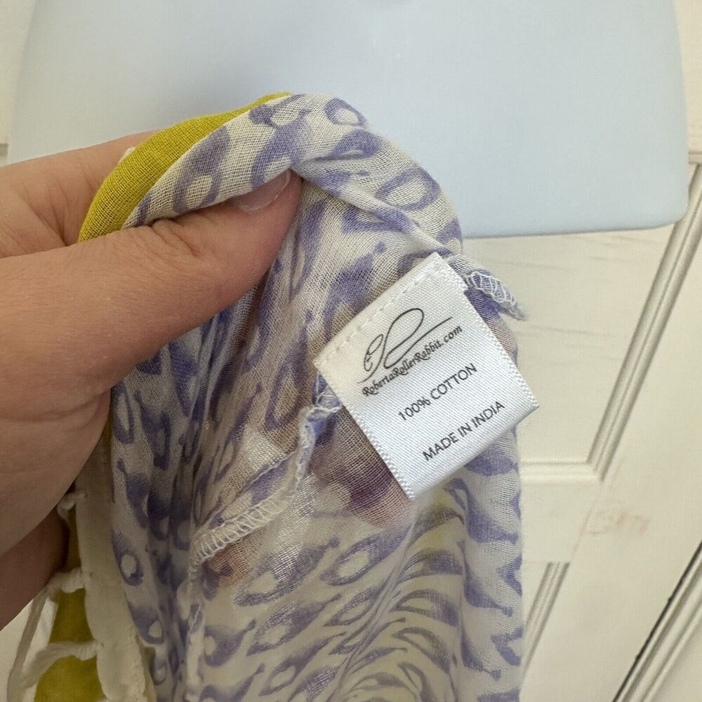 Roberta Roller Rabbit Blue Green Kurta Tunic Size… - image 6